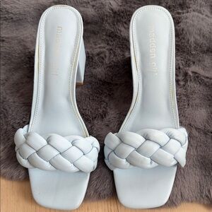 Steve Madden Light Blue Braided Heels
